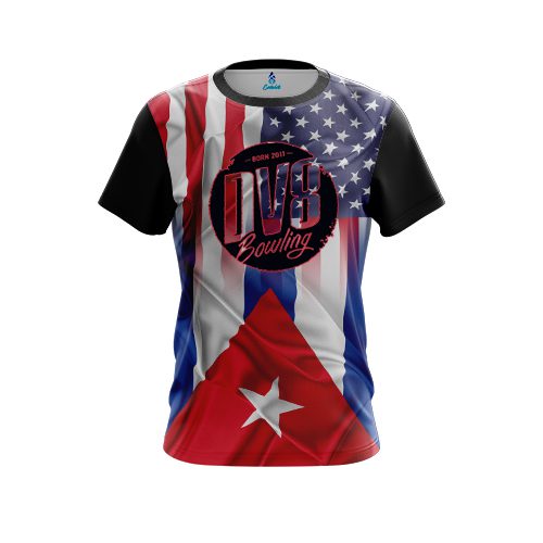 DV8 USA Cuban Flag CoolWick Bowling Jersey