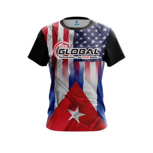 900 Global USA Cuban Flag CoolWick Bowling Jersey