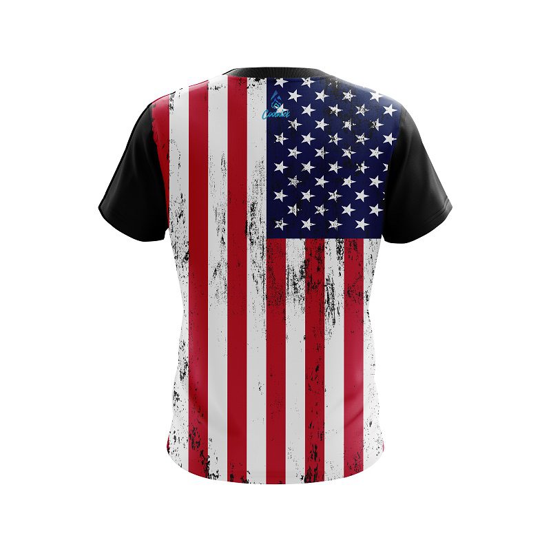USA Flag CoolWick Bowling Jersey - Image 2
