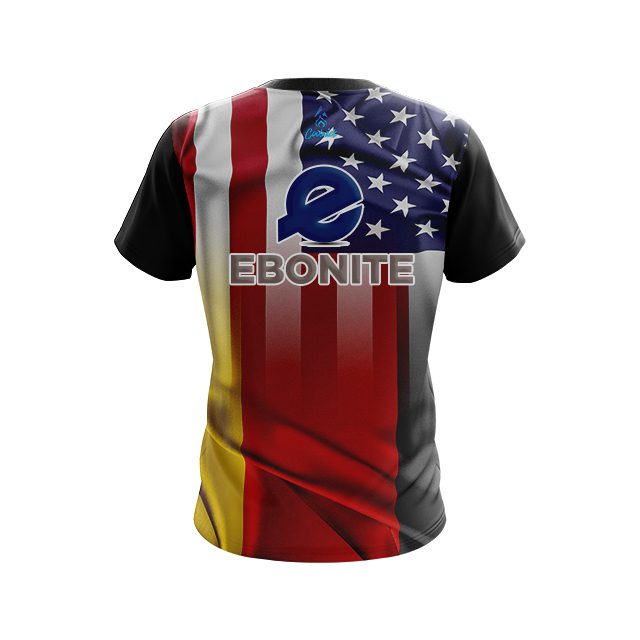 Ebonite USA Germany Flag CoolWick Bowling Jersey - Image 2