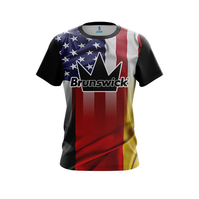 Brunswick USA Germany Flag CoolWick Bowling Jersey