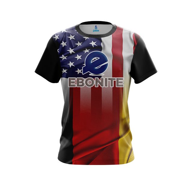 Ebonite USA Germany Flag CoolWick Bowling Jersey