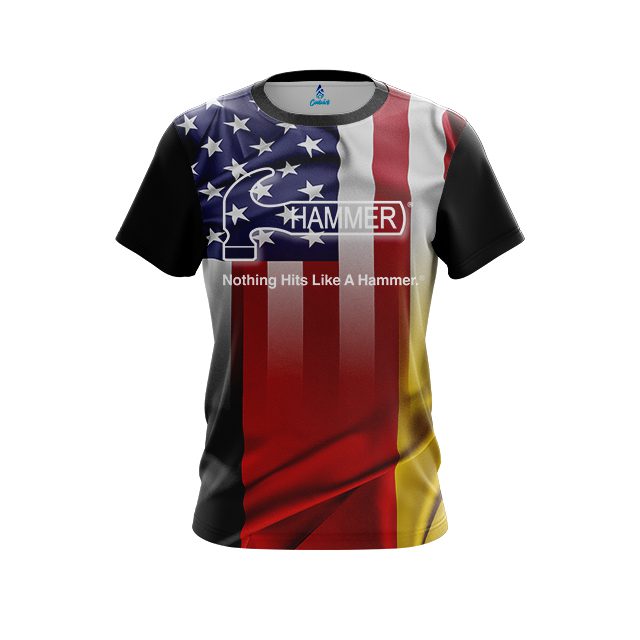 Hammer USA Germany Flag CoolWick Bowling Jersey