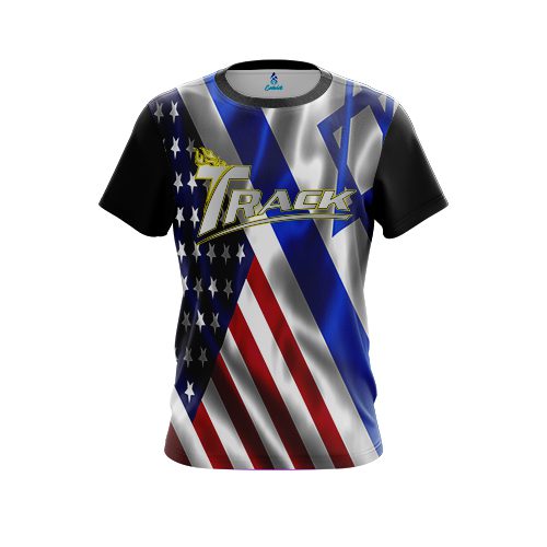 Track USA Israeli Flag CoolWick Bowling Jersey