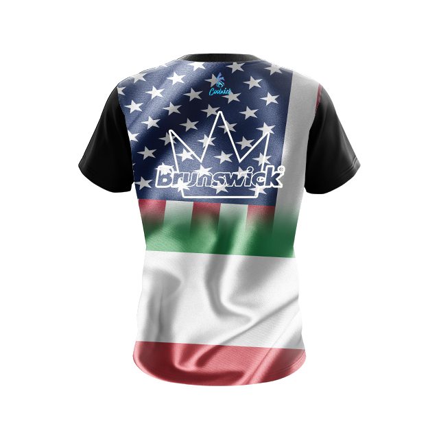 Brunswick USA Italian Flag CoolWick Bowling Jersey - Image 2