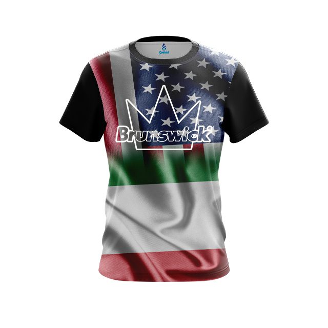 Brunswick USA Italian Flag CoolWick Bowling Jersey