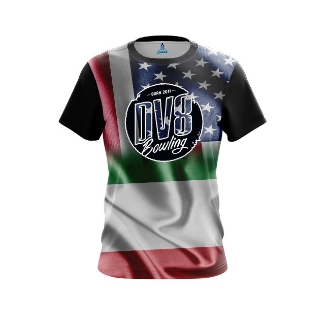 DV8 USA Italian Flag CoolWick Bowling Jersey