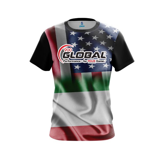 900 Global USA Italian Flag CoolWick Bowling Jersey