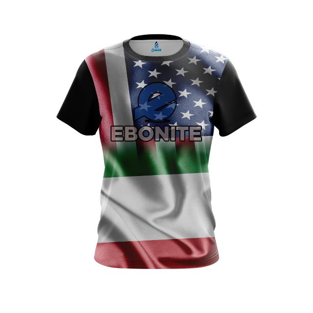 Ebonite USA Italian Flag CoolWick Bowling Jersey