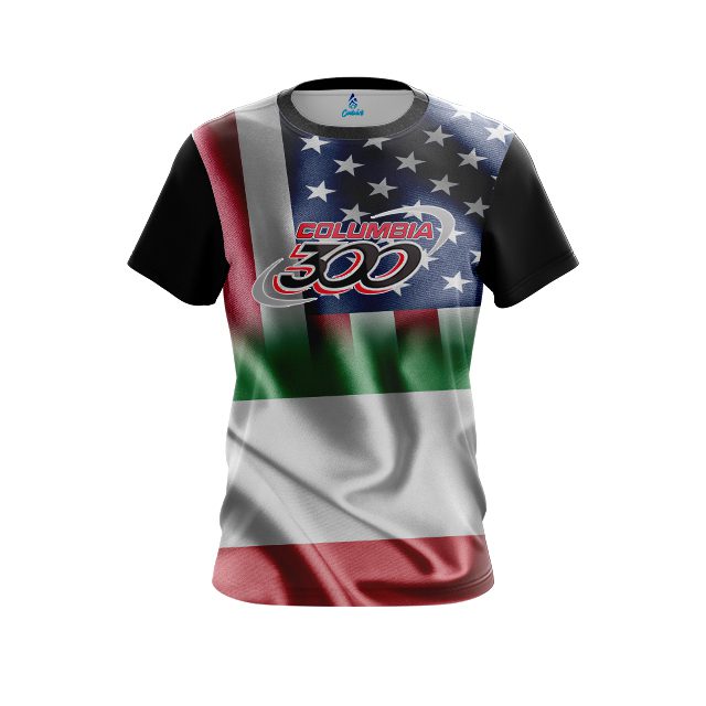 Columbia 300 USA Italian Flag CoolWick Bowling Jersey