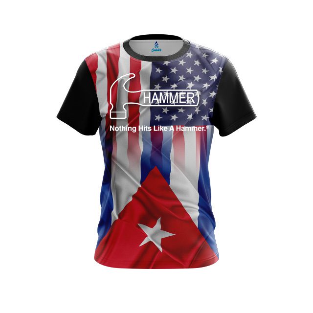 Hammer USA Cuban Flag CoolWick Bowling Jersey