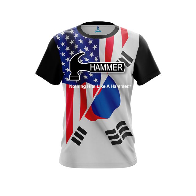 Hammer USA South Korea Flag CoolWick Bowling Jersey