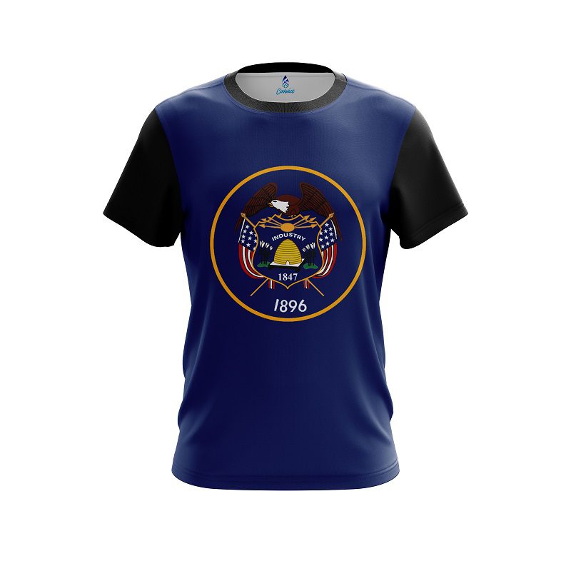 Plain Utah Flag CoolWick Bowling Jersey
