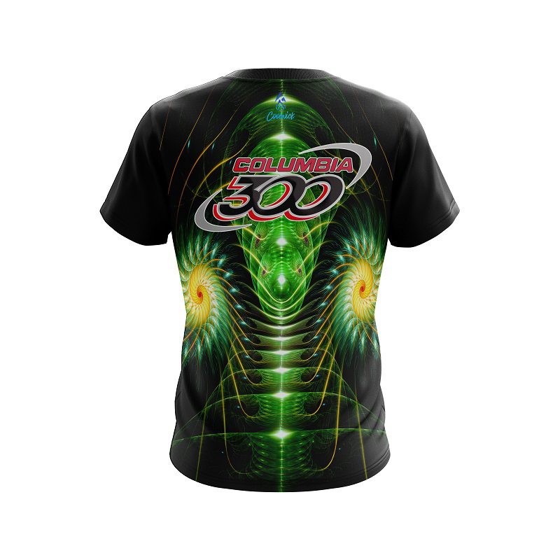 Columbia 300 Vortex Green CoolWick Bowling Jersey - Image 2
