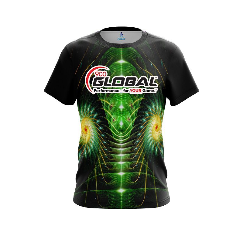 900 Global Vortex Green CoolWick Bowling Jersey