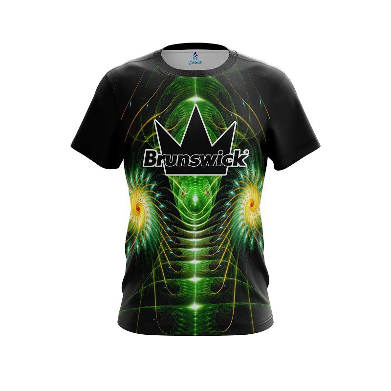 Brunswick Vortex Green CoolWick Bowling Jersey