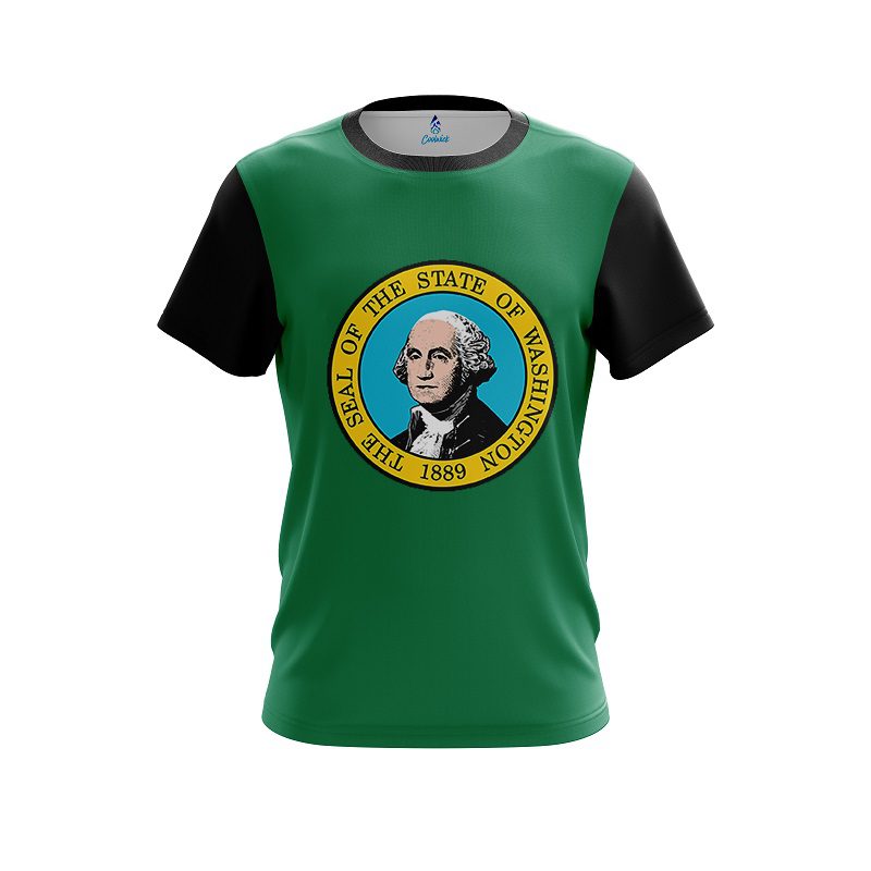 Plain Washington Flag CoolWick Bowling Jersey