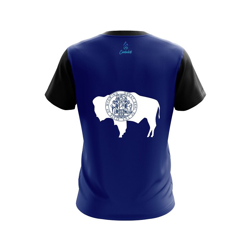 Plain Wyoming Flag CoolWick Bowling Jersey - Image 2