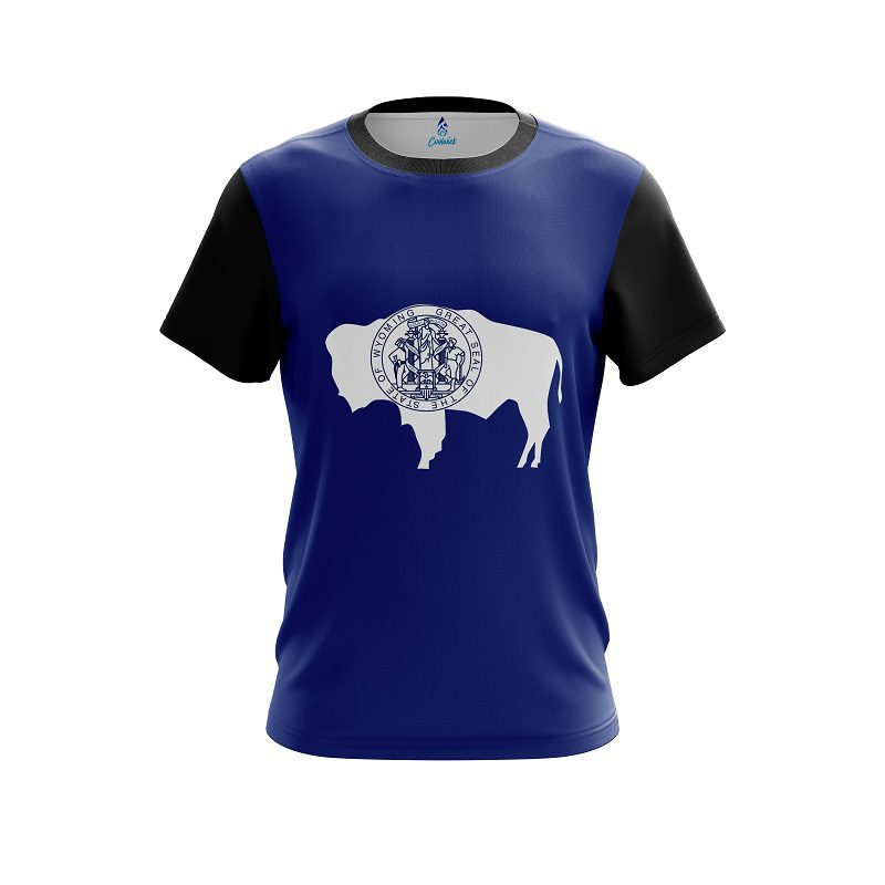 Plain Wyoming Flag CoolWick Bowling Jersey