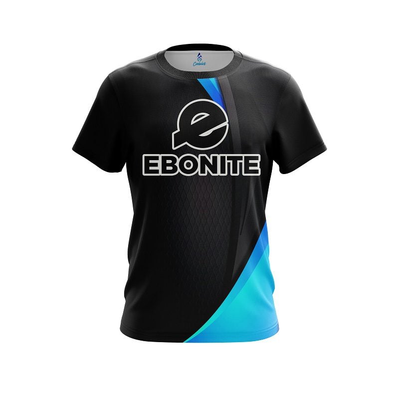 Ebonite Carbon Aqua Swirl CoolWick Bowling Jersey