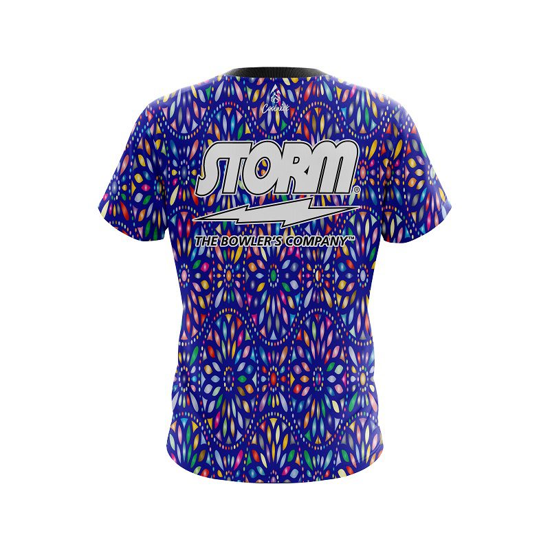 Storm Kaleidoscope Blue CoolWick Bowling Jersey - Image 2