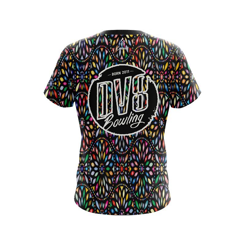 DV8 Kaleidoscope Black CoolWick Bowling Jersey - Image 2