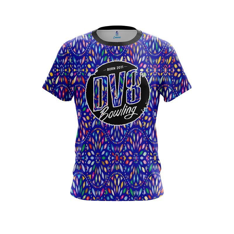 DV8 Kaleidoscope Blue CoolWick Bowling Jersey