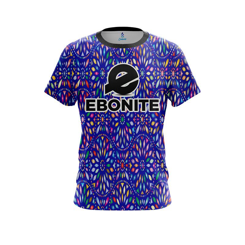 Ebonite Kaleidoscope Blue CoolWick Bowling Jersey
