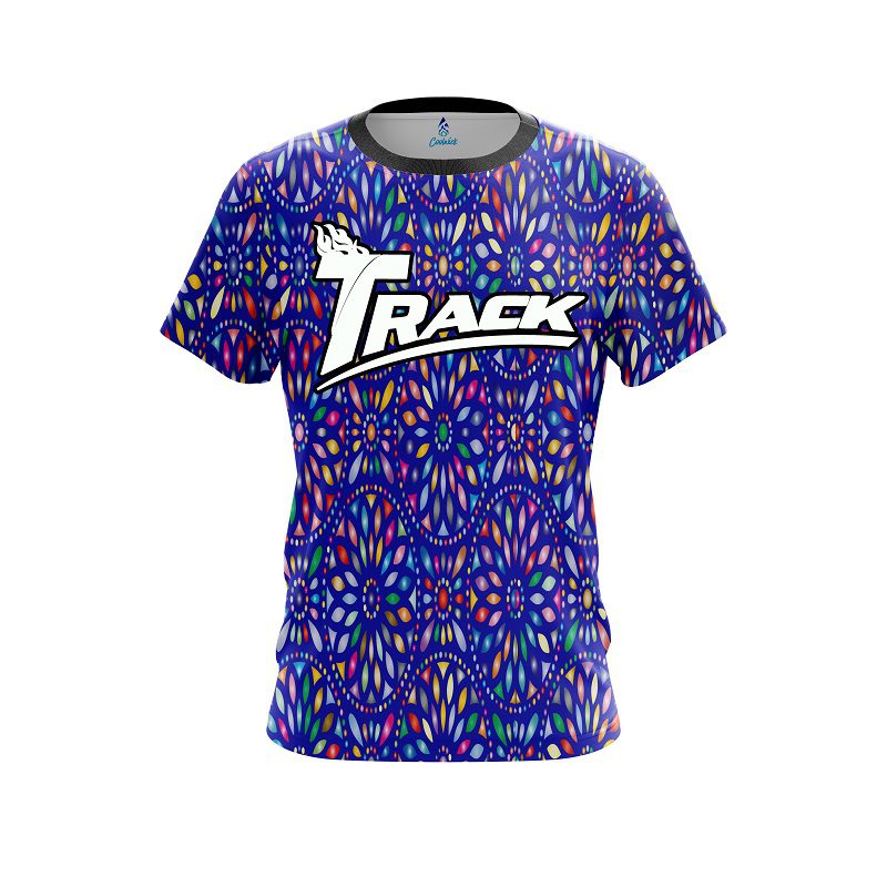 Track Kaleidoscope Blue CoolWick Bowling Jersey