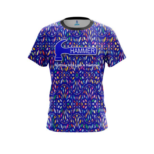Hammer Kaleidoscope Blue CoolWick Bowling Jersey