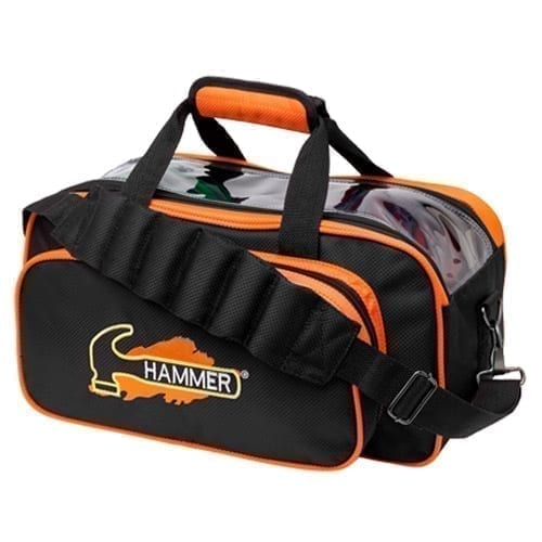 Hammer Double Tote Black/Orange 2 Ball Bowling Bag