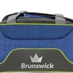Brunswick Crown 2 Ball Deluxe Navy Lime Bowling Bag