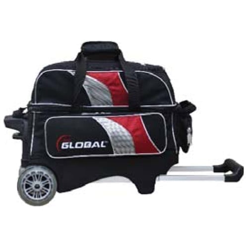 900 Global 2 Ball Roller Deluxe Bowling Bag Red Black Silver