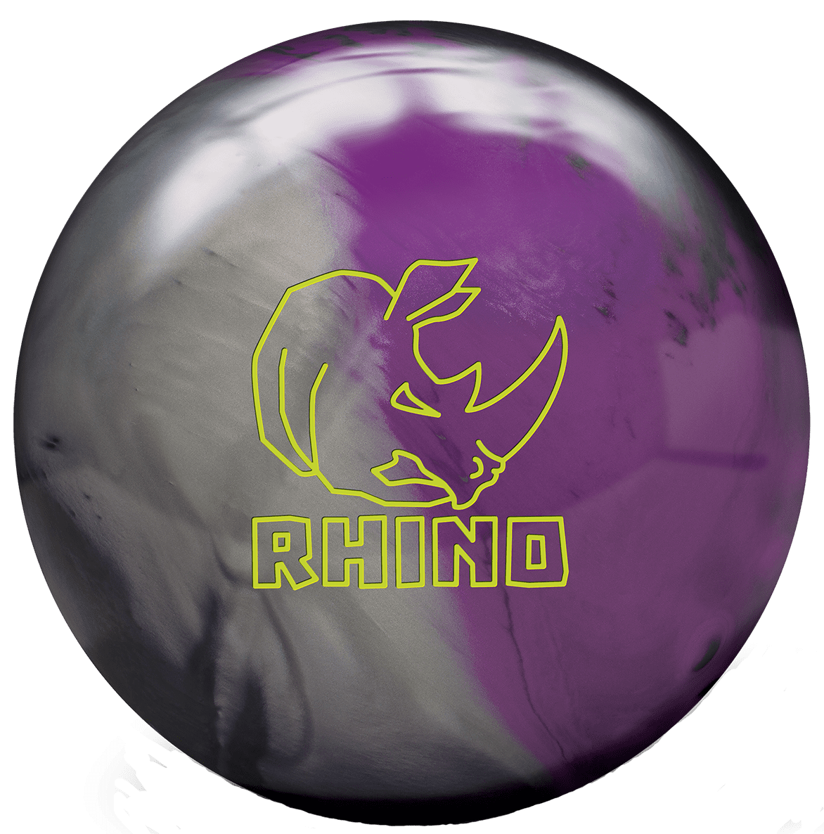 Brunswick Rhino Charcoal Silver Violet Bowling Ball