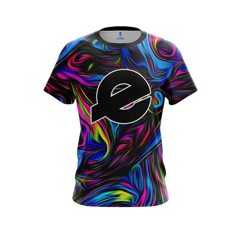 Ebonite Psychedelic Swirl CoolWick Bowling Jersey