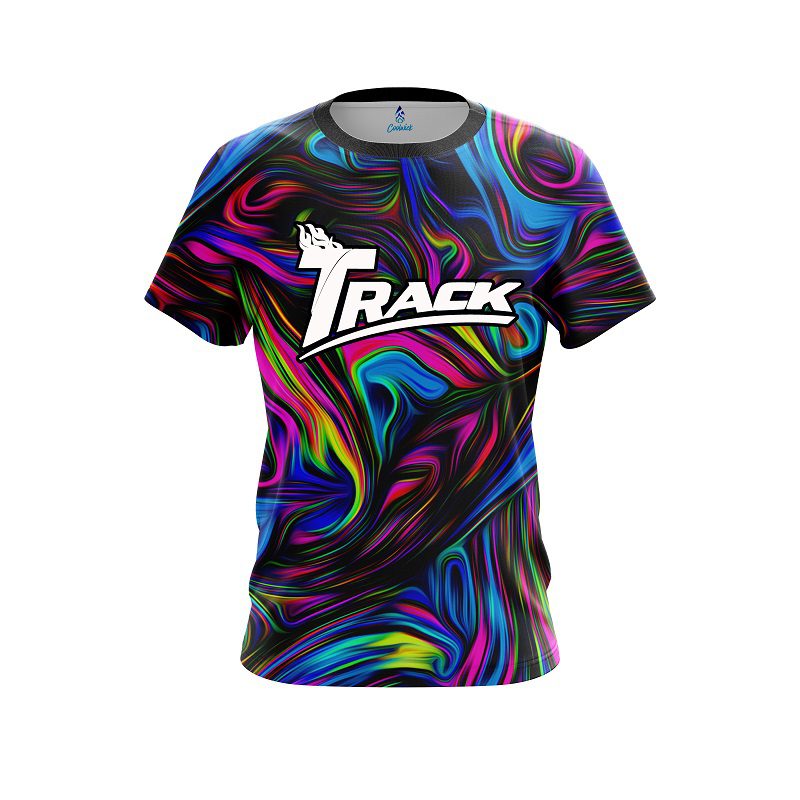 Track Psychedelic Swirl CoolWick Bowling Jersey