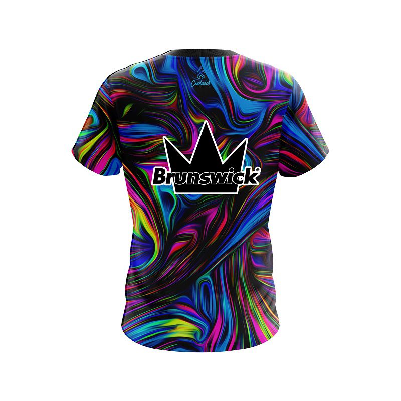 Brunswick Psychedelic Swirl CoolWick Bowling Jersey - Image 2
