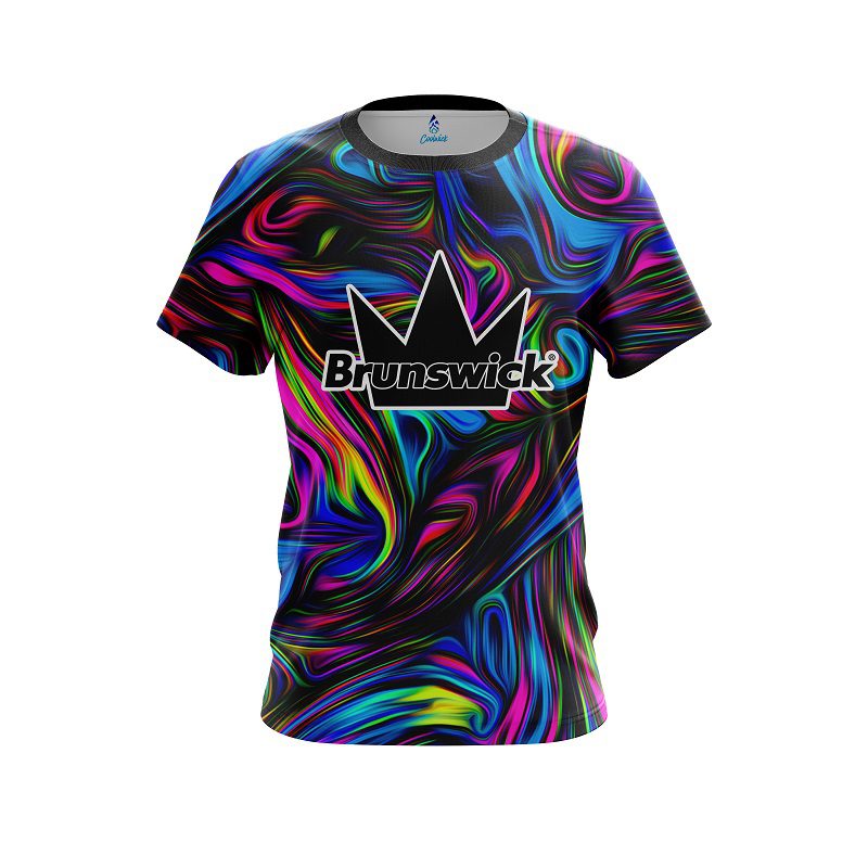 Brunswick Psychedelic Swirl  CoolWick Bowling Jersey