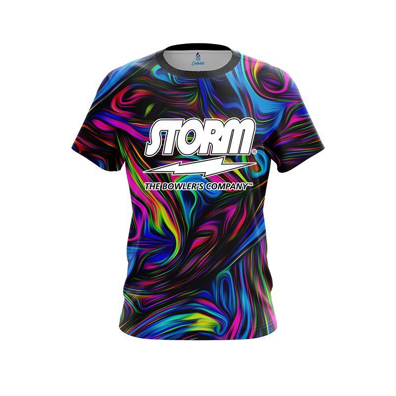 Storm Psychedelic Swirl CoolWick Bowling Jersey