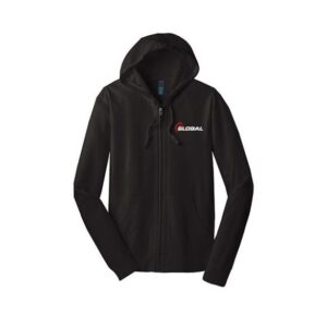 900 Global Men's Iron Dri-Fit Black Full-Zip Lightweight Hoodie