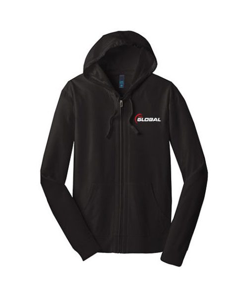 900 Global Men's Iron Dri-Fit Black Full-Zip Lightweight Hoodie