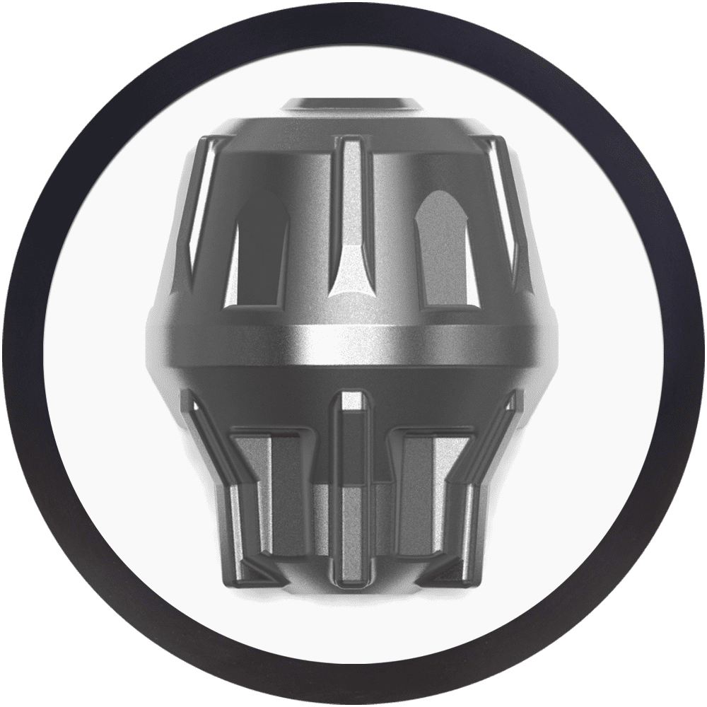 Motiv Torx symmetric core shape inside the ball