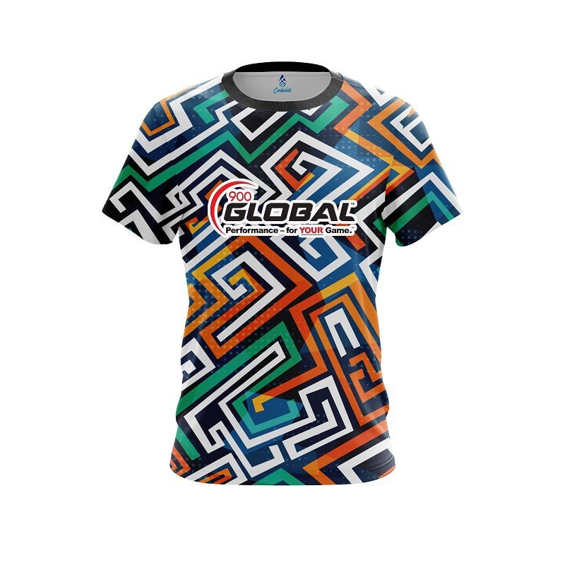 900 Global Crazy Maze CoolWick Bowling Jersey