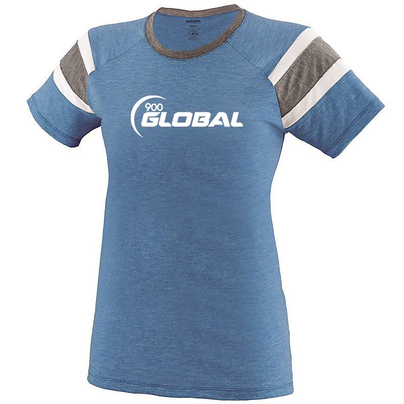 900 Global Women's Space Time Continuum Royal Coolwick Bowling T-Shirt