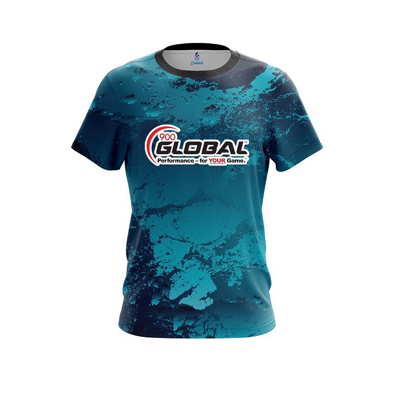900 Global Graphite Blue CoolWick Bowling Jersey