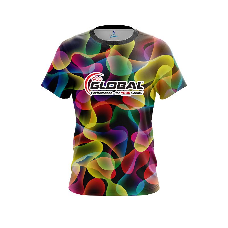 900 Global Multi Color Lava  CoolWick Bowling Jersey