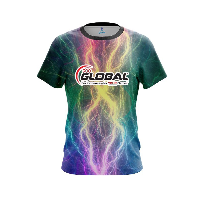 900 Global Multi Color Electric CoolWick Bowling Jersey
