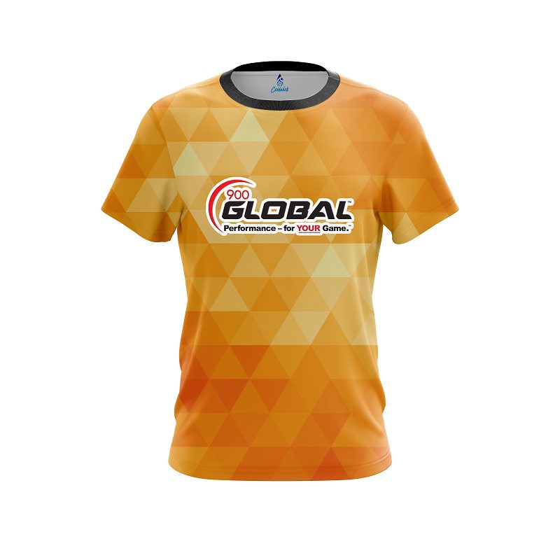 900 Global Orange Triangle CoolWick Bowling Jersey