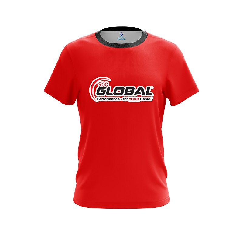 900 Global Red CoolWick Bowling Jersey