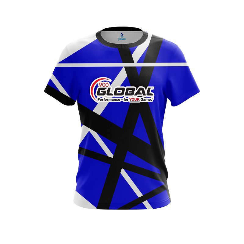 900 Global Rocker Blue CoolWick Bowling Jersey